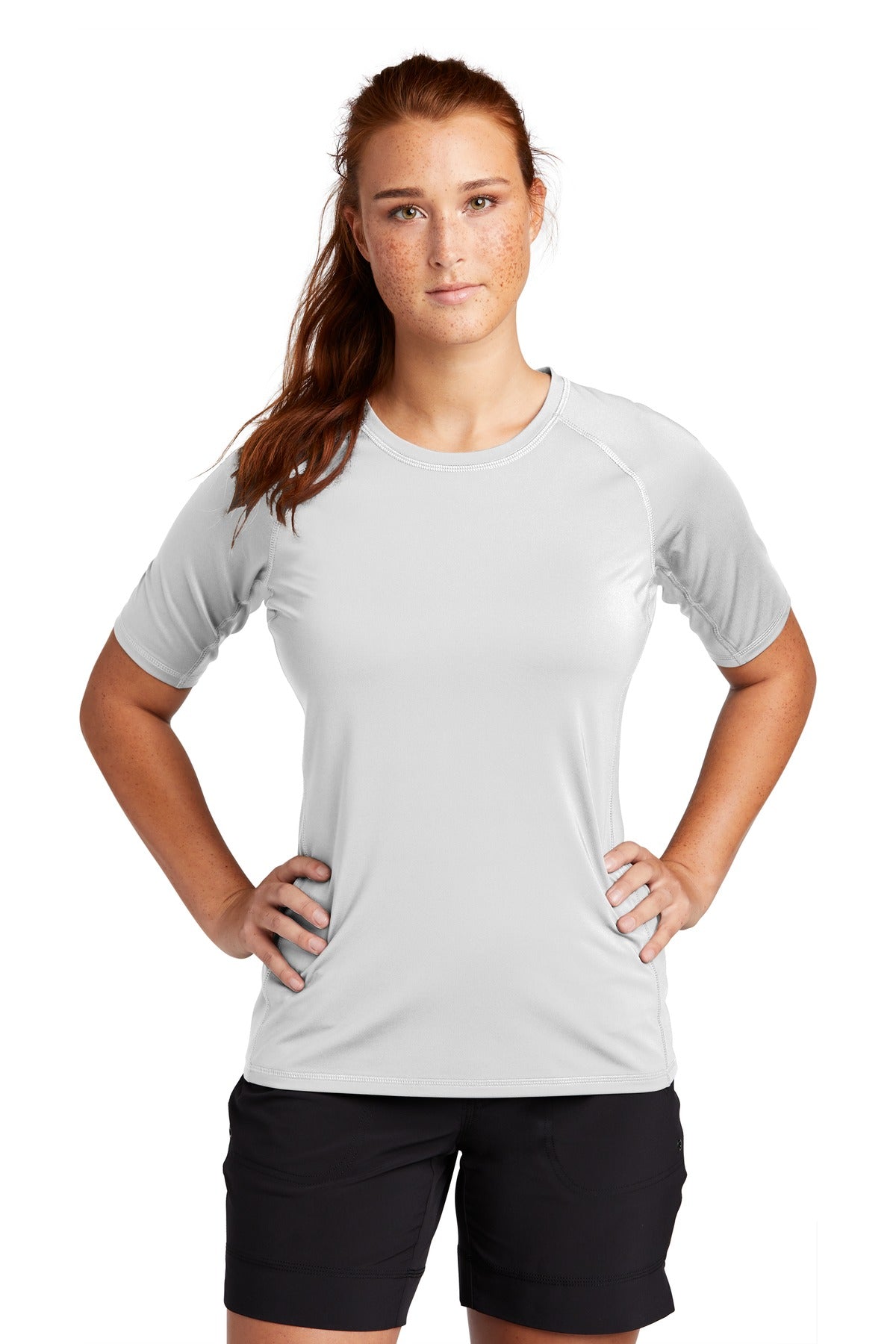 Sport-Tek LST470: Ladies Rashguard Tee. LST470