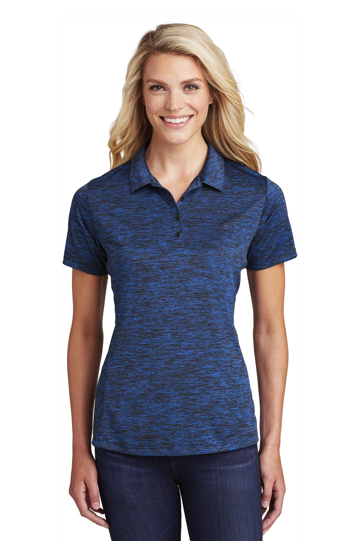 Sport-Tek LST590: Ladies PosiCharge Electric Heather Polo