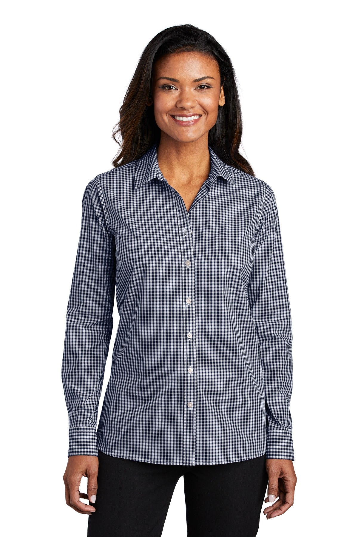 Port Authority  ®  Ladies Broadcloth Gingham Easy Care Shirt LW644