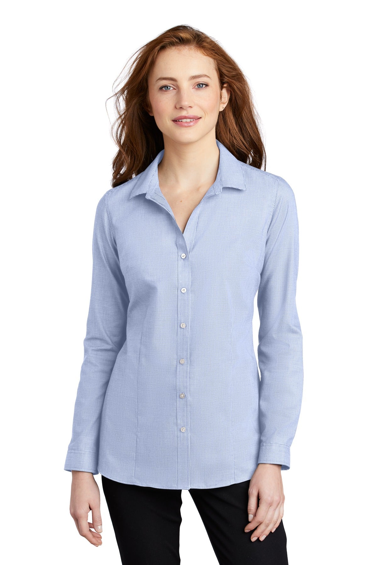 Port Authority  ®  Ladies Pincheck Easy Care Shirt LW645