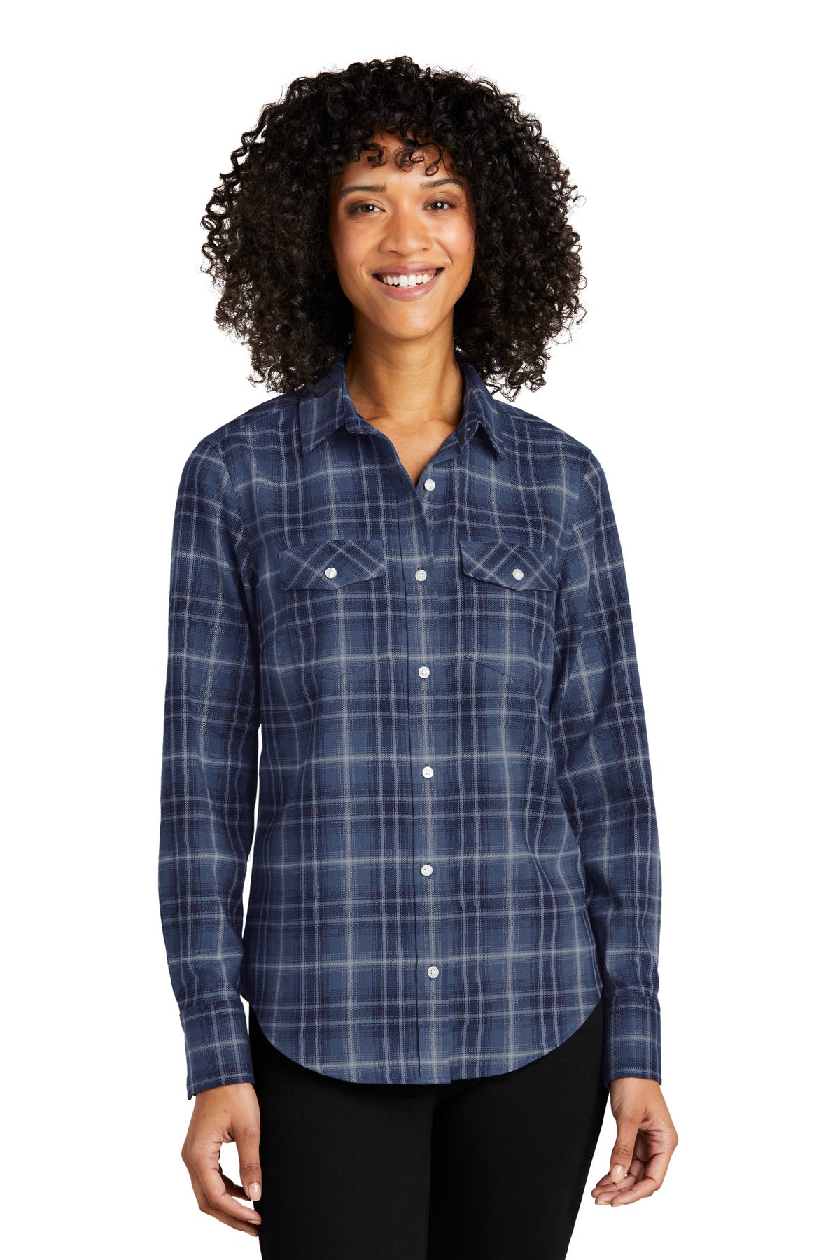 Port Authority ®  Ladies Long Sleeve Ombre Plaid Shirt LW672