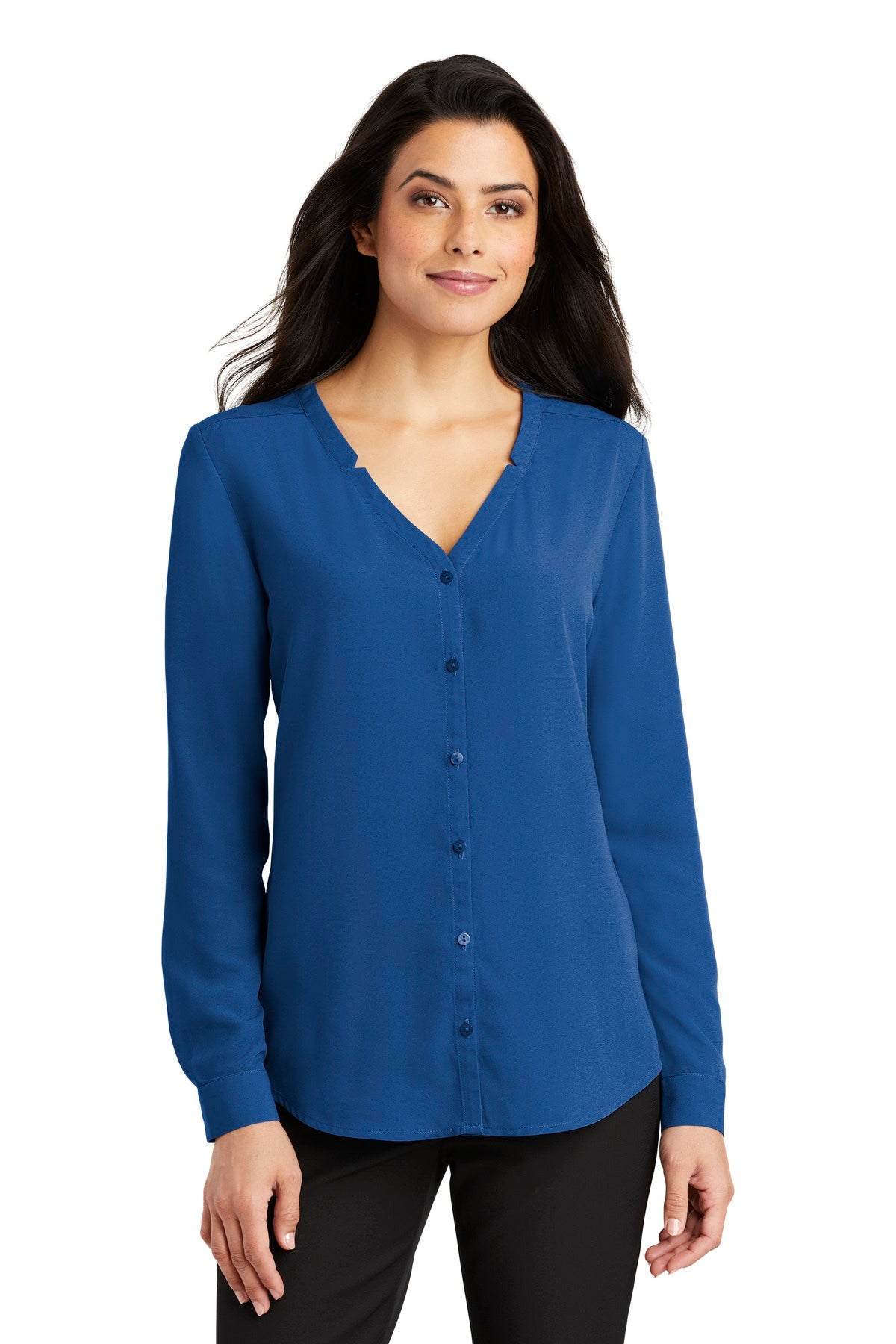 Port Authority ®  Ladies Long Sleeve Button-Front Blouse. LW700