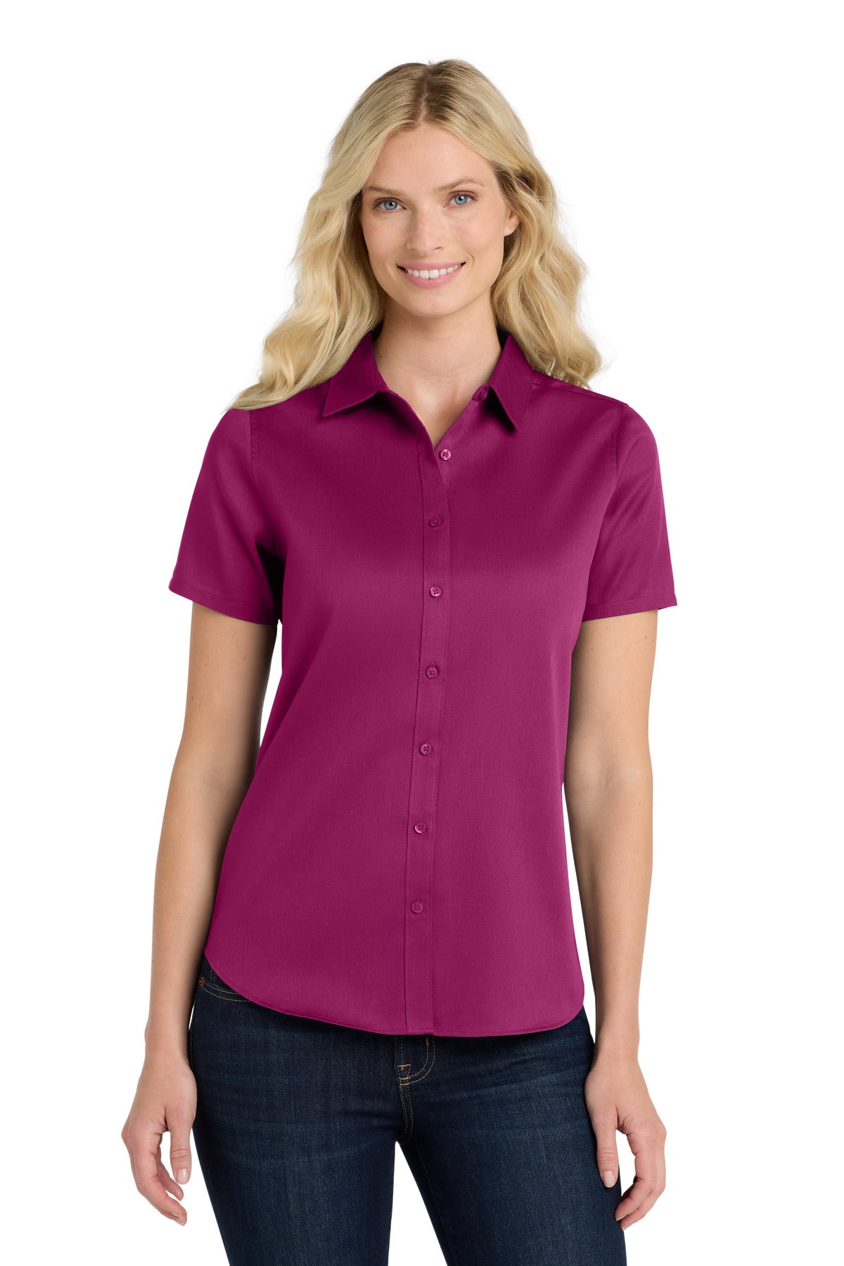 Port Authority ®  Ladies Short Sleeve SuperPro React ™ Twill Shirt. LW809