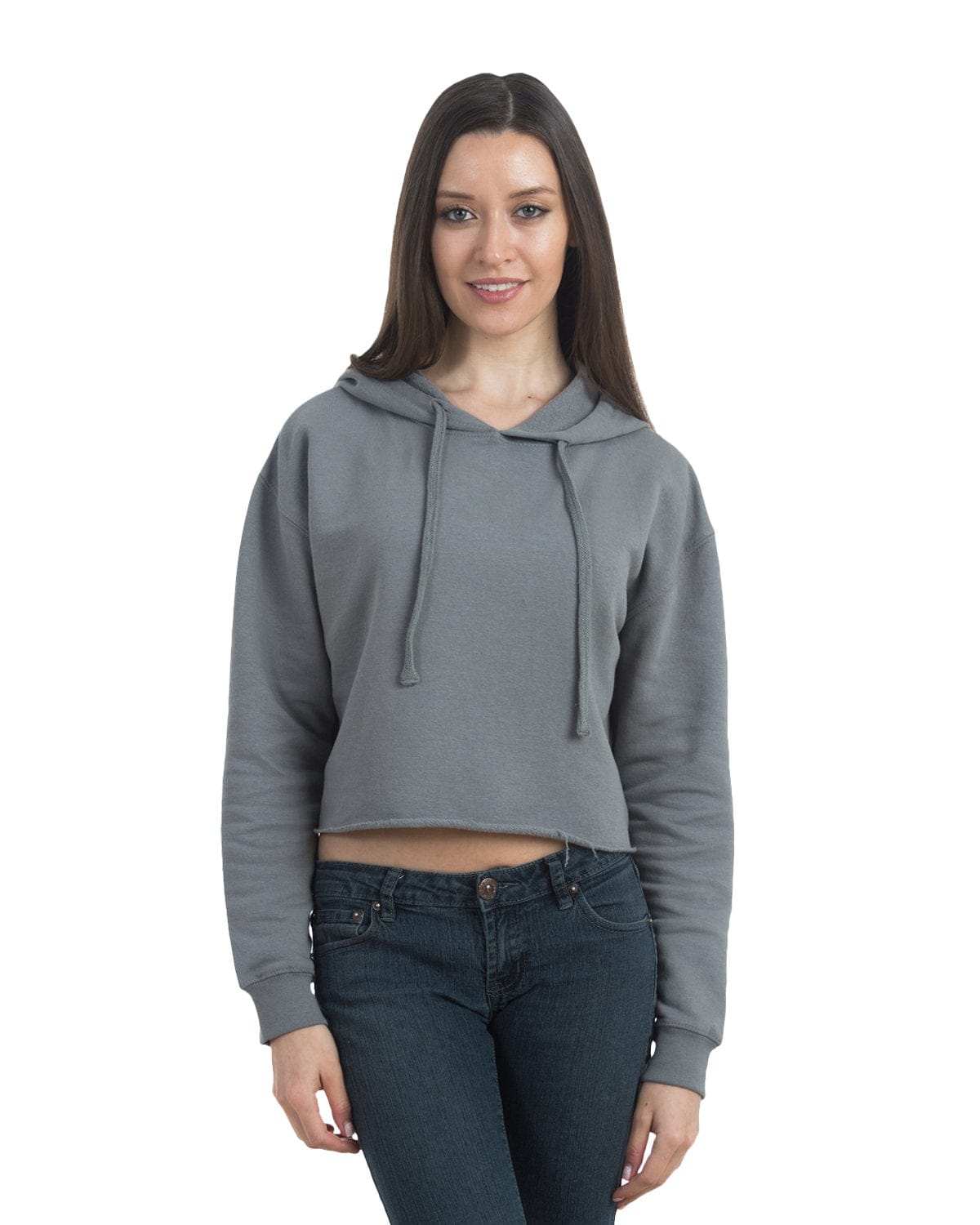 Lane Seven LS12000 Ladies' Cropped Fleece Hoodie in Storm