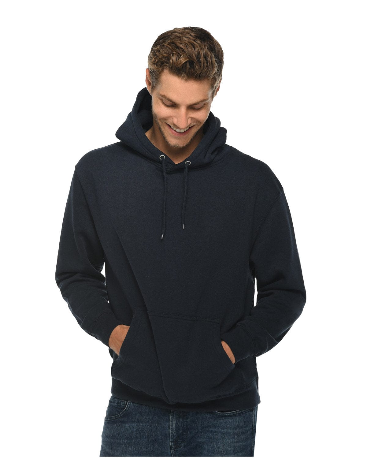 Lane Seven LS14001 Unisex Premium Pullover Hooded Sweatshirt in Navy