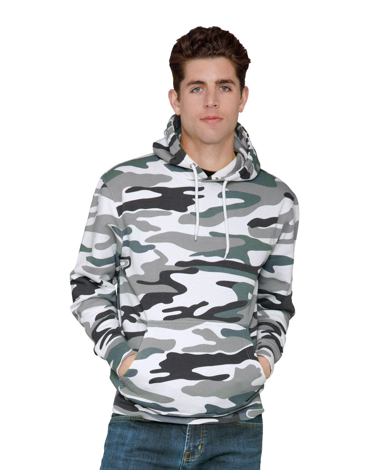 Lane Seven Sweatshirts/Fleece S / Sage Camo Lane Seven LS14001 Unisex Premium Pullover Hooded Sweatshirt