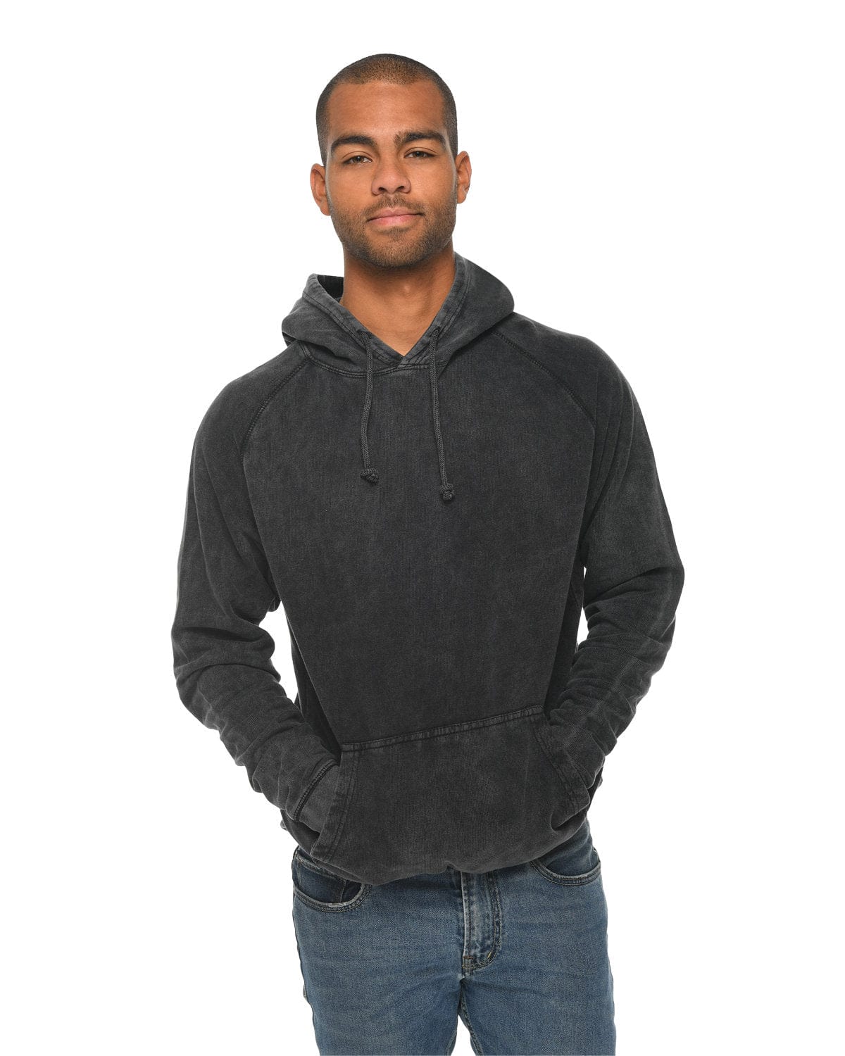 Lane Seven LST004 Unisex Vintage Raglan Hooded Sweatshirt in 