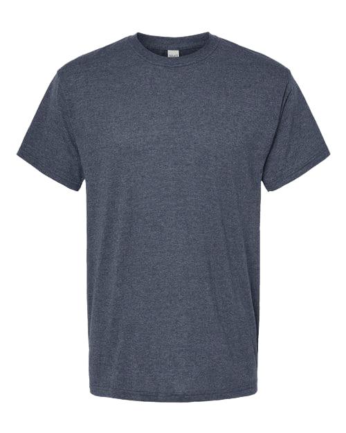 M&O 4800 Men's Gold Soft Touch T-Shirt in Heather Navy