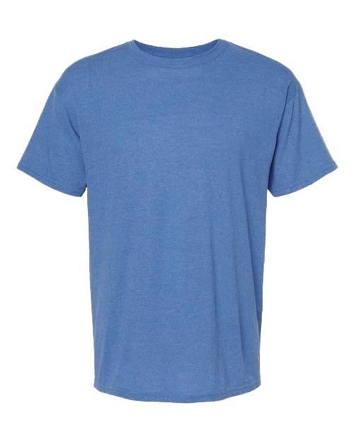 M&O 4800 Men's Gold Soft Touch T-Shirt in Heather Royal
