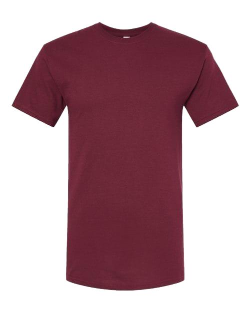 M&O 4800 Men's Gold Soft Touch T-Shirt in Maroon