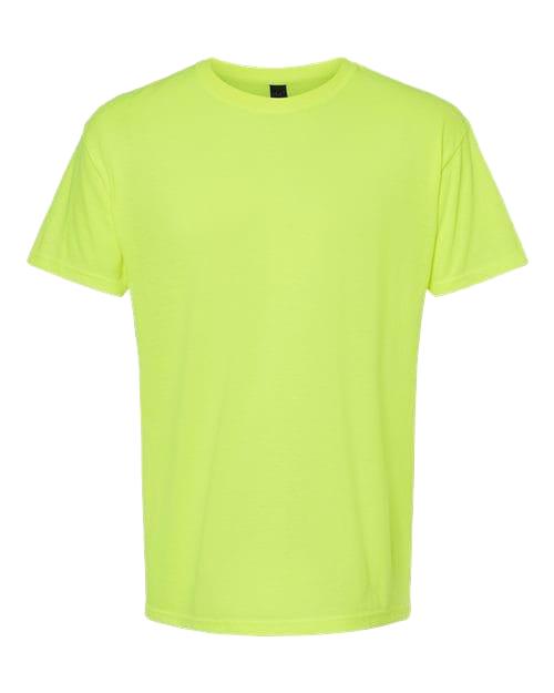 M&O 4800 Men's Gold Soft Touch T-Shirt in Safety Green