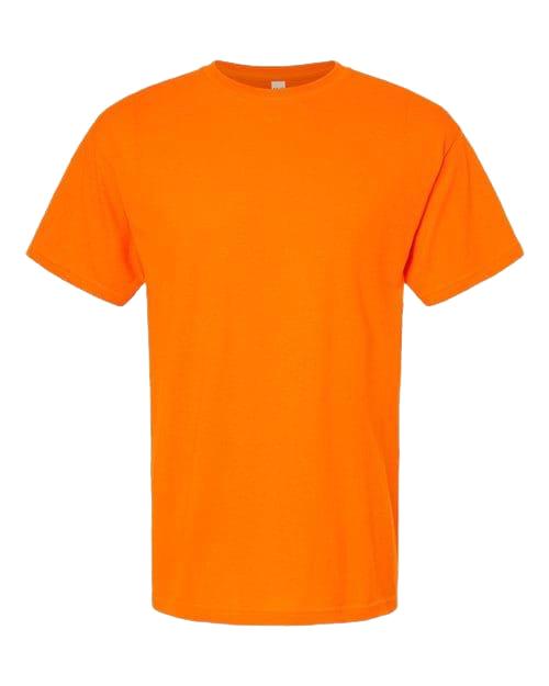 M&O 4800 Men's Gold Soft Touch T-Shirt in Safety Orange