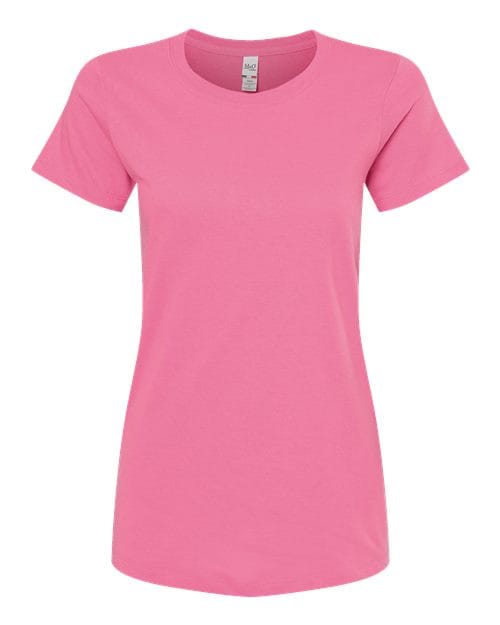 M&O 4810 Women's Gold Soft Touch T-Shirt in Azalea
