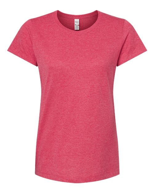 M&O 4810 Women's Gold Soft Touch T-Shirt in Heather Pink