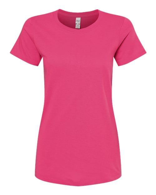 M&O 4810 Women's Gold Soft Touch T-Shirt in Heliconia