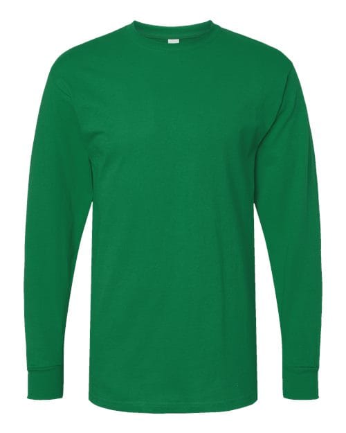 M&O 4820 Unisex Gold Soft Touch Long Sleeve T-Shirt in 