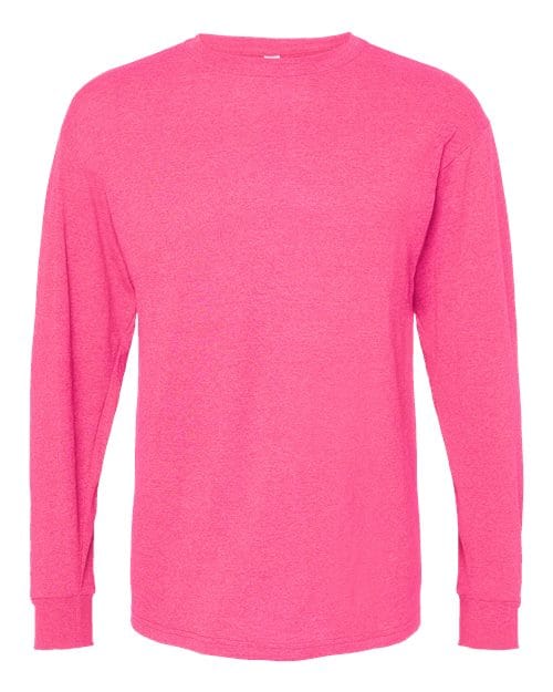 M&O 4820 Unisex Gold Soft Touch Long Sleeve T-Shirt in 