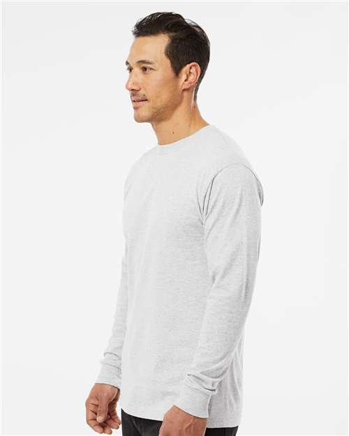 M&O 4820 Unisex Gold Soft Touch Long Sleeve T-Shirt in 