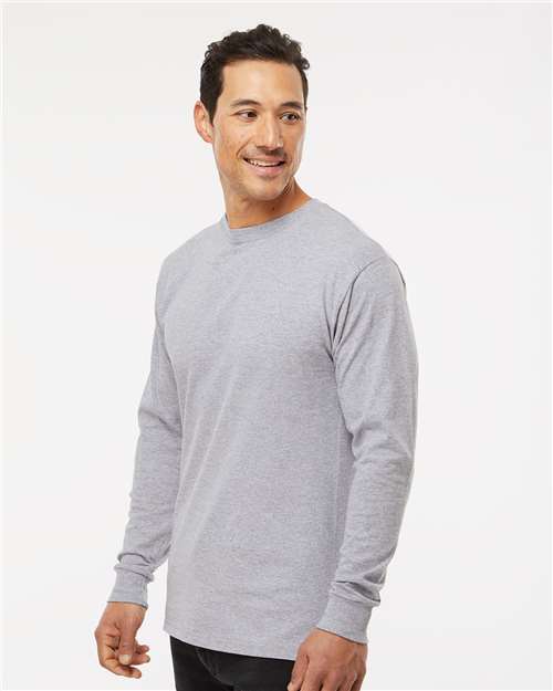M&O 4820 Unisex Gold Soft Touch Long Sleeve T-Shirt in 