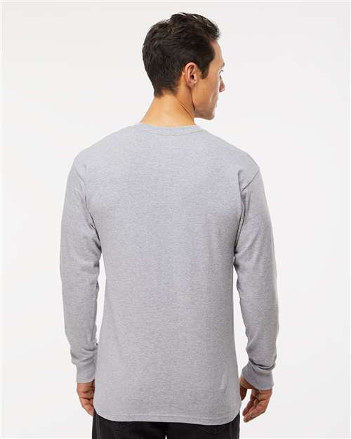 M&O 4820 Unisex Gold Soft Touch Long Sleeve T-Shirt in 