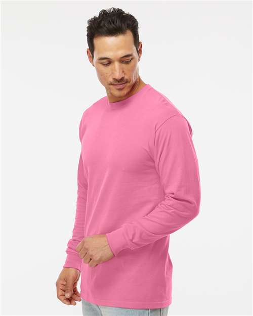 M&O 4820 Unisex Gold Soft Touch Long Sleeve T-Shirt in 