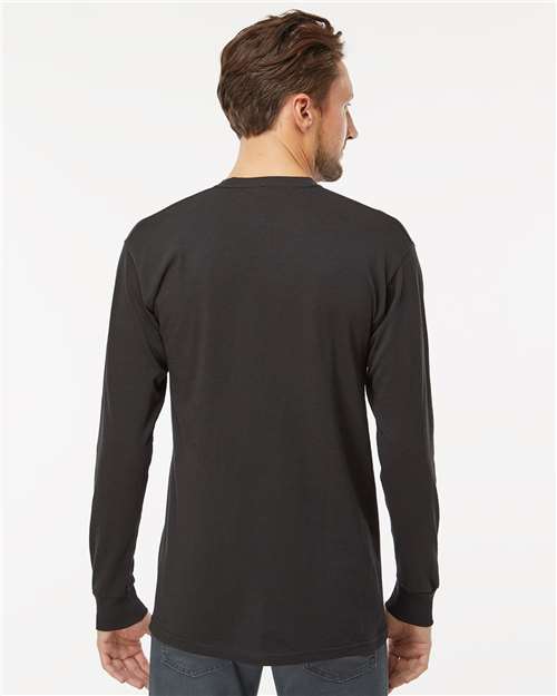 M&O 4820 Unisex Gold Soft Touch Long Sleeve T-Shirt in 