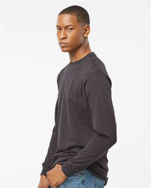 M&O 4820 Unisex Gold Soft Touch Long Sleeve T-Shirt in 