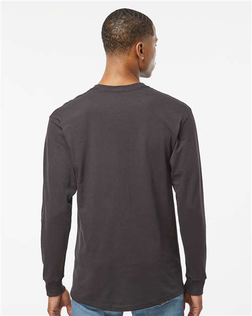 M&O 4820 Unisex Gold Soft Touch Long Sleeve T-Shirt in 