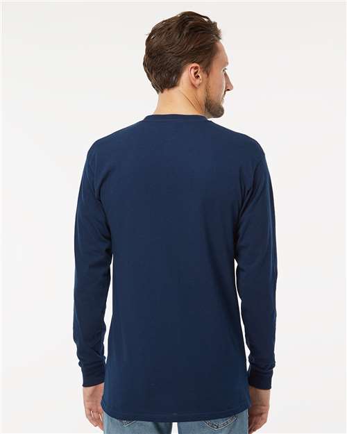 M&O 4820 Unisex Gold Soft Touch Long Sleeve T-Shirt in 