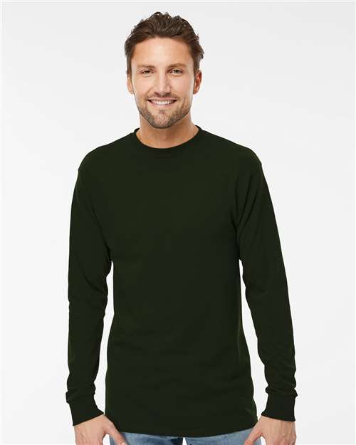 M&O 4820 Unisex Gold Soft Touch Long Sleeve T-Shirt in 