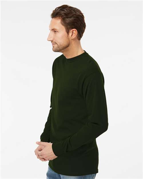 M&O 4820 Unisex Gold Soft Touch Long Sleeve T-Shirt in 