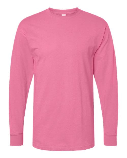 M&O 4820 Unisex Gold Soft Touch Long Sleeve T-Shirt in 
