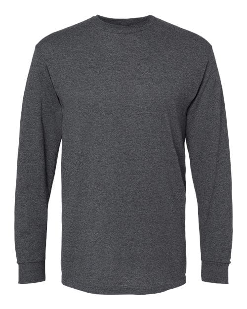 M&O 4820 Unisex Gold Soft Touch Long Sleeve T-Shirt in 