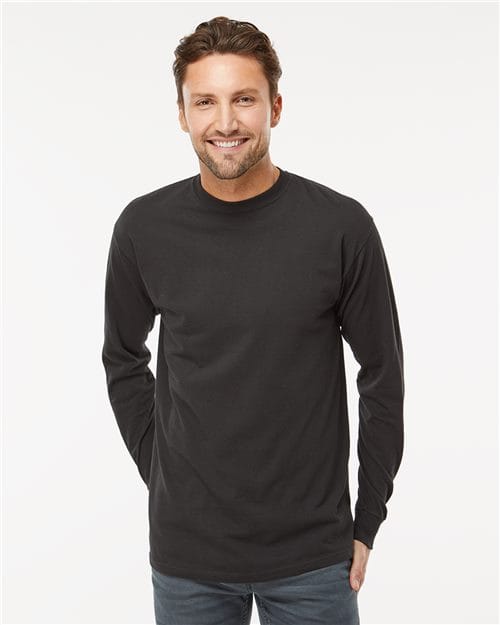 M&O 4820 Unisex Gold Soft Touch Long Sleeve T-Shirt in 