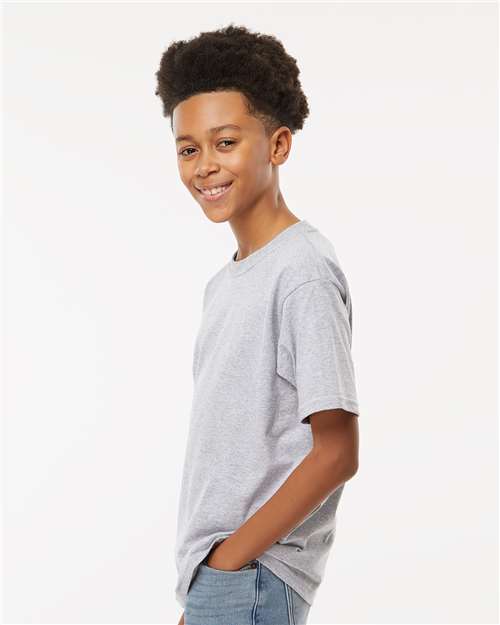 M&O 4850 Youth Gold Soft Touch T-Shirt in 