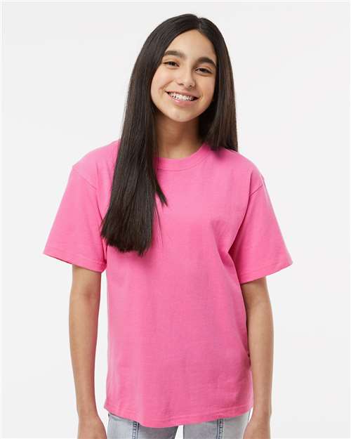 M&O 4850 Youth Gold Soft Touch T-Shirt in 
