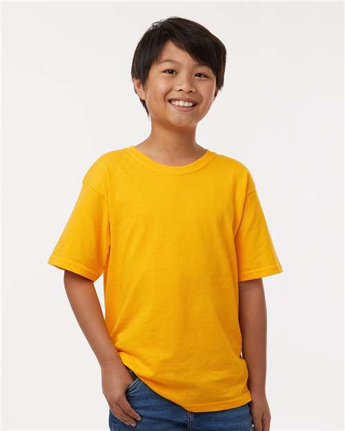 M&O 9463 M&O 4850 Youth Gold Soft Touch T-Shirt