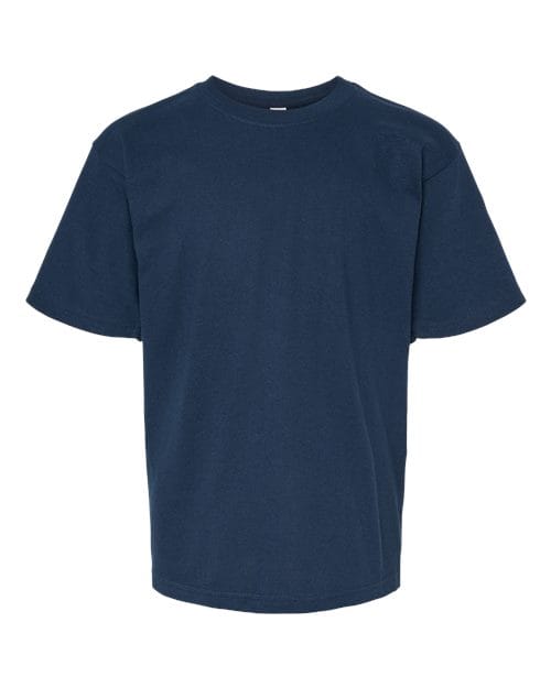 M&O 4850 Youth Gold Soft Touch T-Shirt in Deep Navy