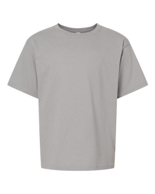 M&O 4850 Youth Gold Soft Touch T-Shirt in Gravel