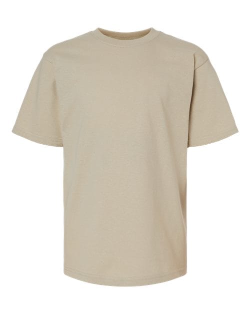 M&O 4850 Youth Gold Soft Touch T-Shirt in Sand