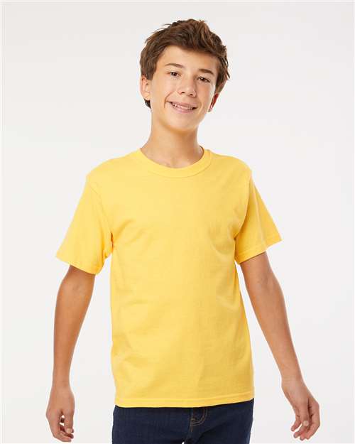M&O 9463 XS / Yellow M&O 4850 Youth Gold Soft Touch T-Shirt