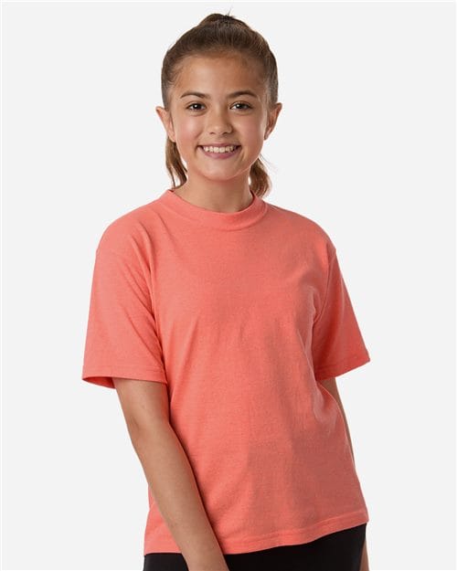 M&O 4850 Youth Gold Soft Touch T-Shirt in 
