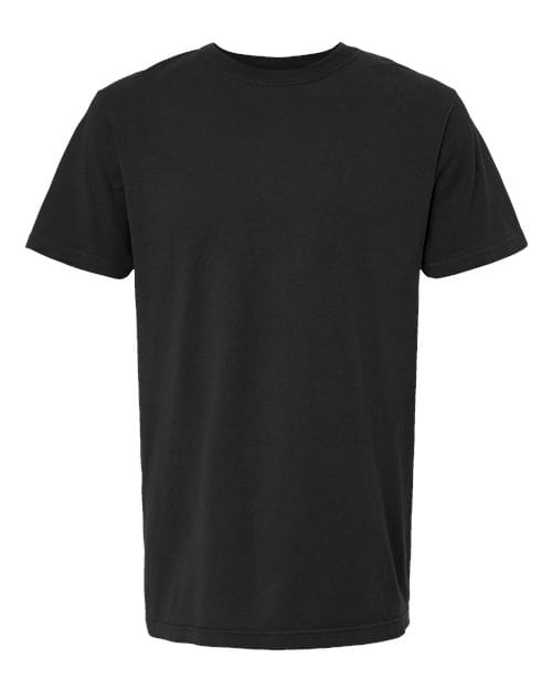 M&O 6500M-Unisex Vintage Garment-Dyed T-Shirt in Black
