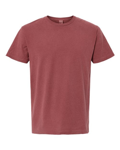 M&O 6500M-Unisex Vintage Garment-Dyed T-Shirt in Brick