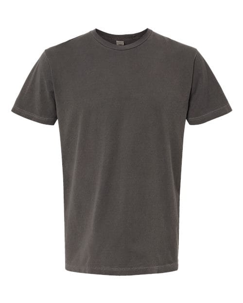 M&O 6500M-Unisex Vintage Garment-Dyed T-Shirt in Charcoal