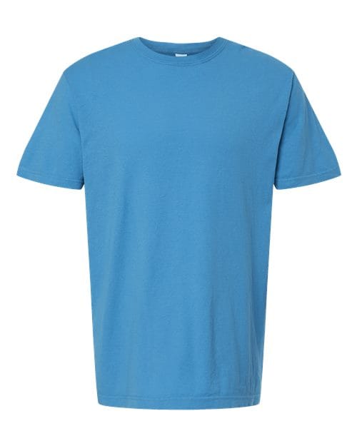 M&O 6500M-Unisex Vintage Garment-Dyed T-Shirt in Royal Caribe
