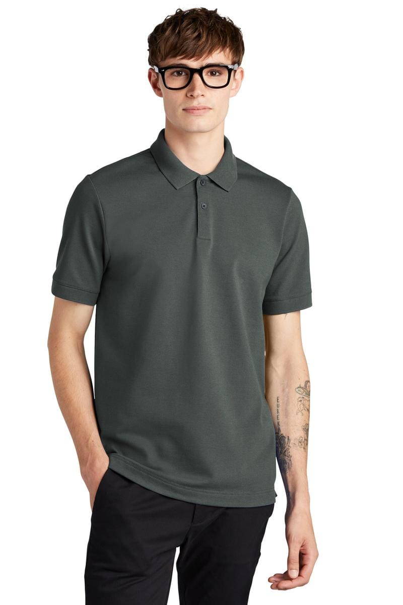 Mercer+Mettle Stretch Heavyweight Pique Polo MM1000 in Anchor Grey
