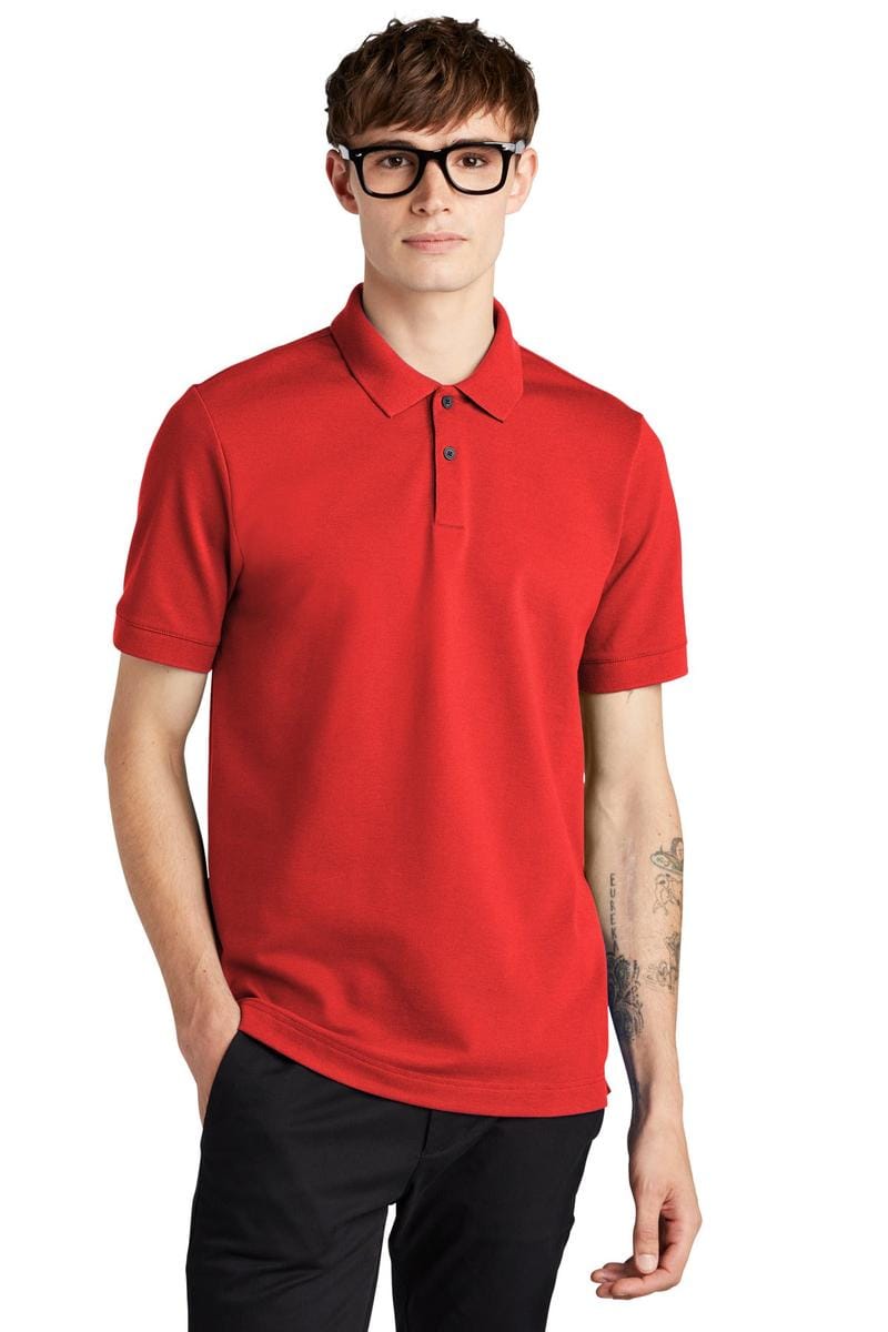 Mercer+Mettle Stretch Heavyweight Pique Polo MM1000 in Apple Red