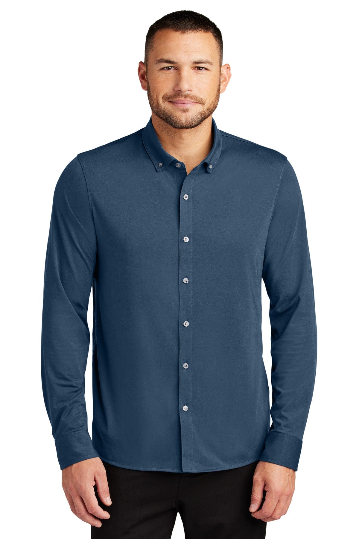 Mercer+Mettle Stretch Jersey Long Sleeve Shirt MM1018 in 