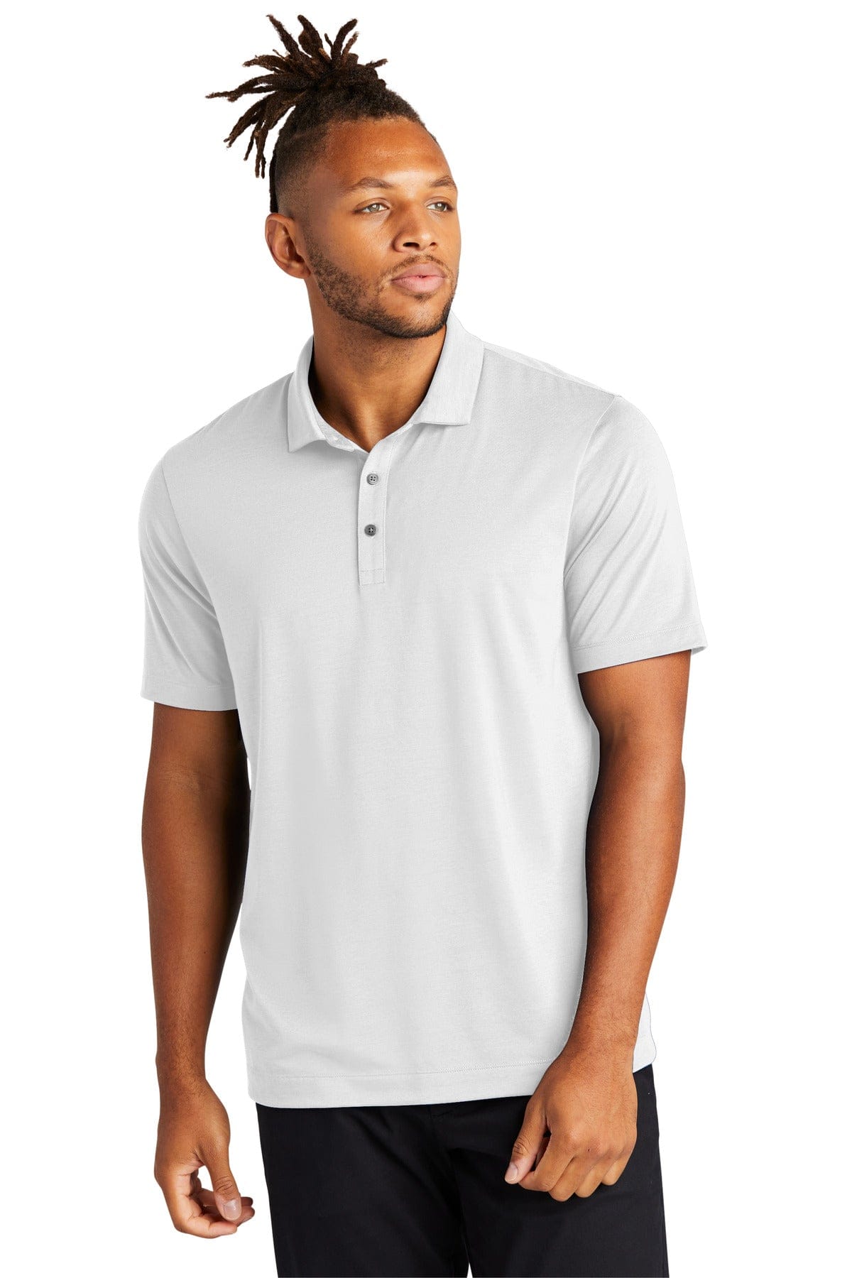Mercer+Mettle Stretch Jersey Polo MM1014 in White